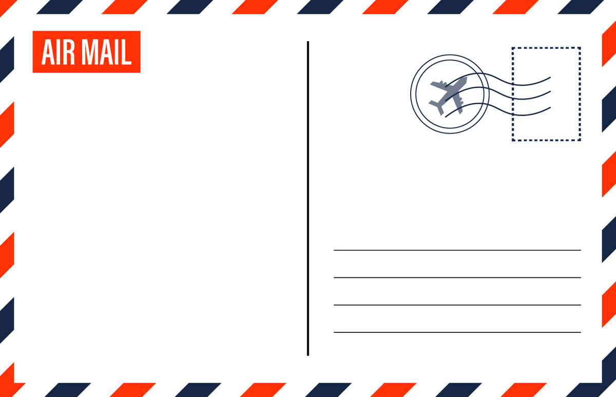 Airmail Envelope Border - Vector Illustration.
